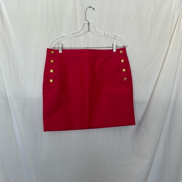 J. Crew Dresses & Skirts - J.Crew Postage Stamp Sailor Mini Skirt Size 10 Reddish Pink Pockets